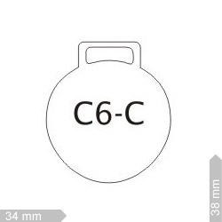 Chapinhas 401-C6-C-Chapinha p/ couro 3,5x3,5 cm