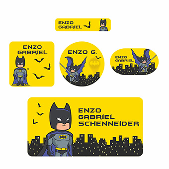 Kits de Etiquetas Escolares KIT AD09 - kit Etiqueta Tema Batman 