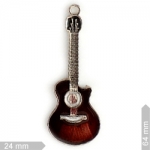 Medalhas 524-NA GUI 3 - Guitarra ou violo - Cores diversificadas