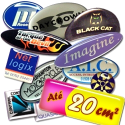Adesivo ou Etiqueta em Vinil Branco Resinado At� 20cm� m�nimo 500 unid