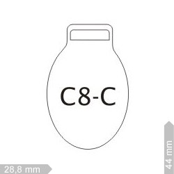 Chapinhas 404-C8-C-Chapinha p/ couro 2,8x3,8 cm