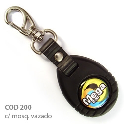 Chaveiros Emborrachados COD 200 - Preto Fosco - resina 2 lados