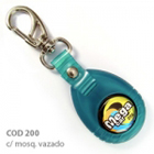 Chaveiros Emborrachados COD 200 - Verde Trans - resina 2 lados