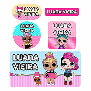 Kits de Etiquetas Escolares KIT AD016 - kit Etiqueta LOL