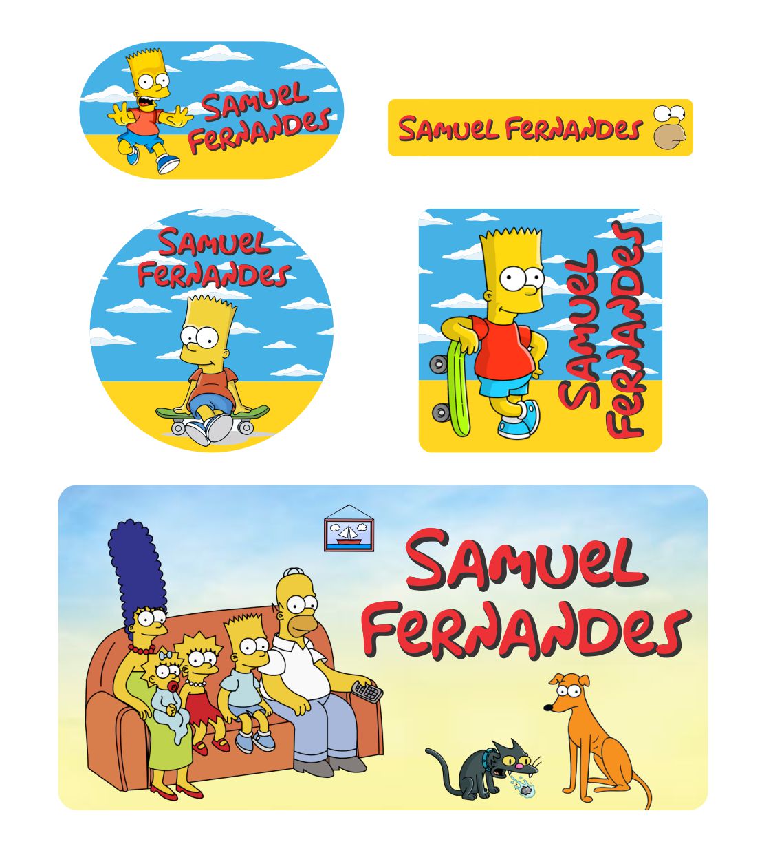 Kits de Etiquetas Escolares KIT AD025 - kit Etiqueta Tema Simpsons - 1 Unidades