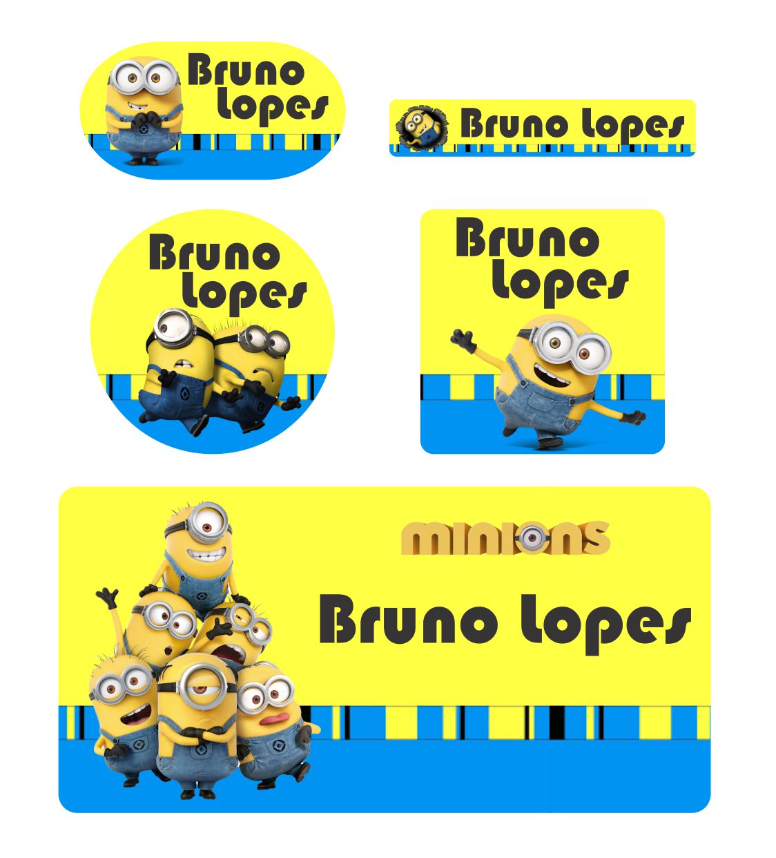 Kits de Etiquetas Escolares KIT AD027 - kit Etiqueta Tema Minions