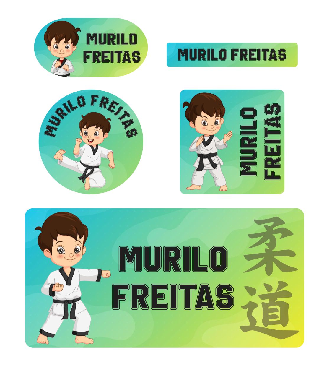 Kits de Etiquetas Escolares KIT AD031 - kit Etiqueta Tema Jud�  - 1 Unidades