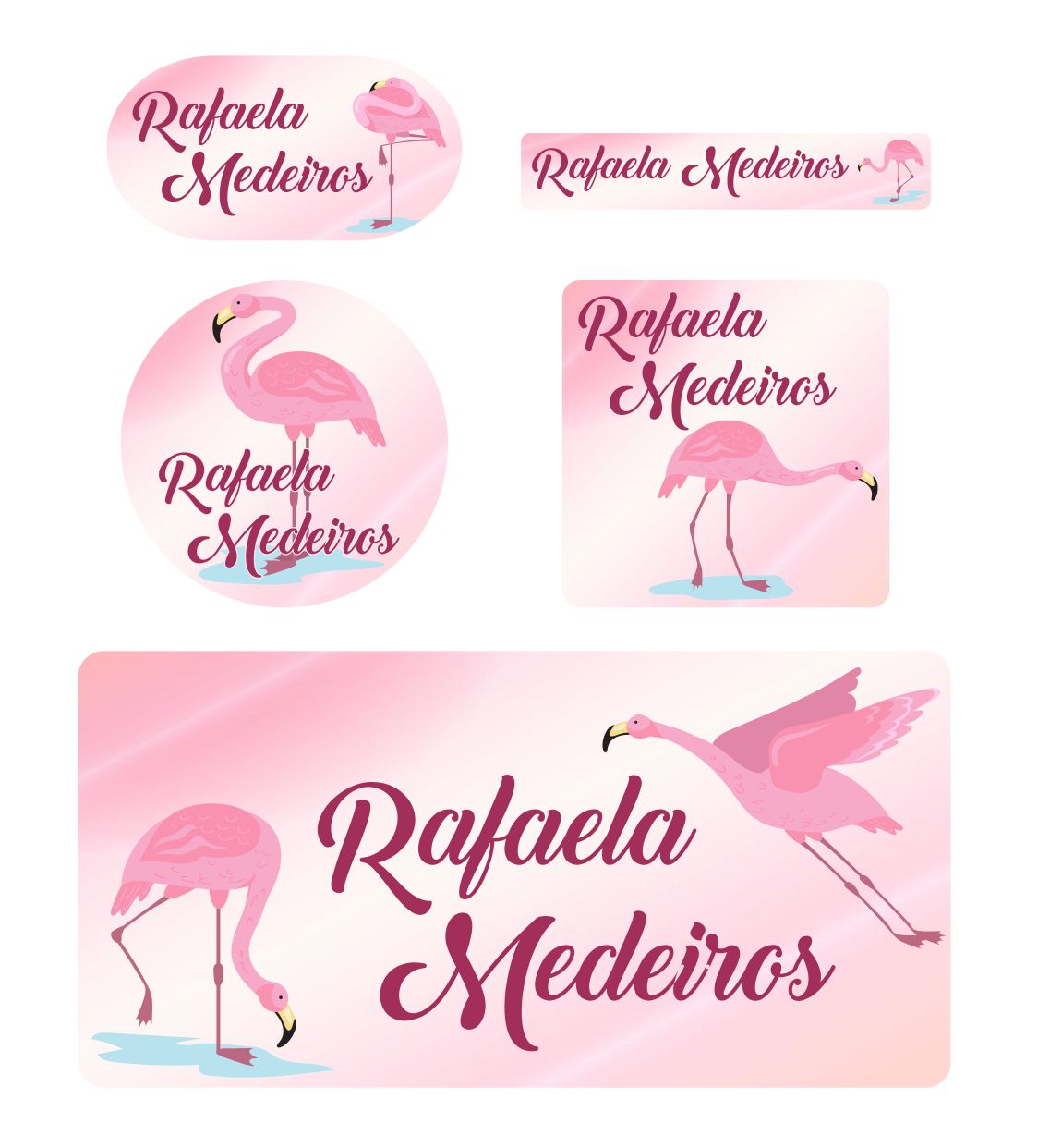 Kits de Etiquetas Escolares KIT AD034 - kit Etiqueta Tema Flamingo