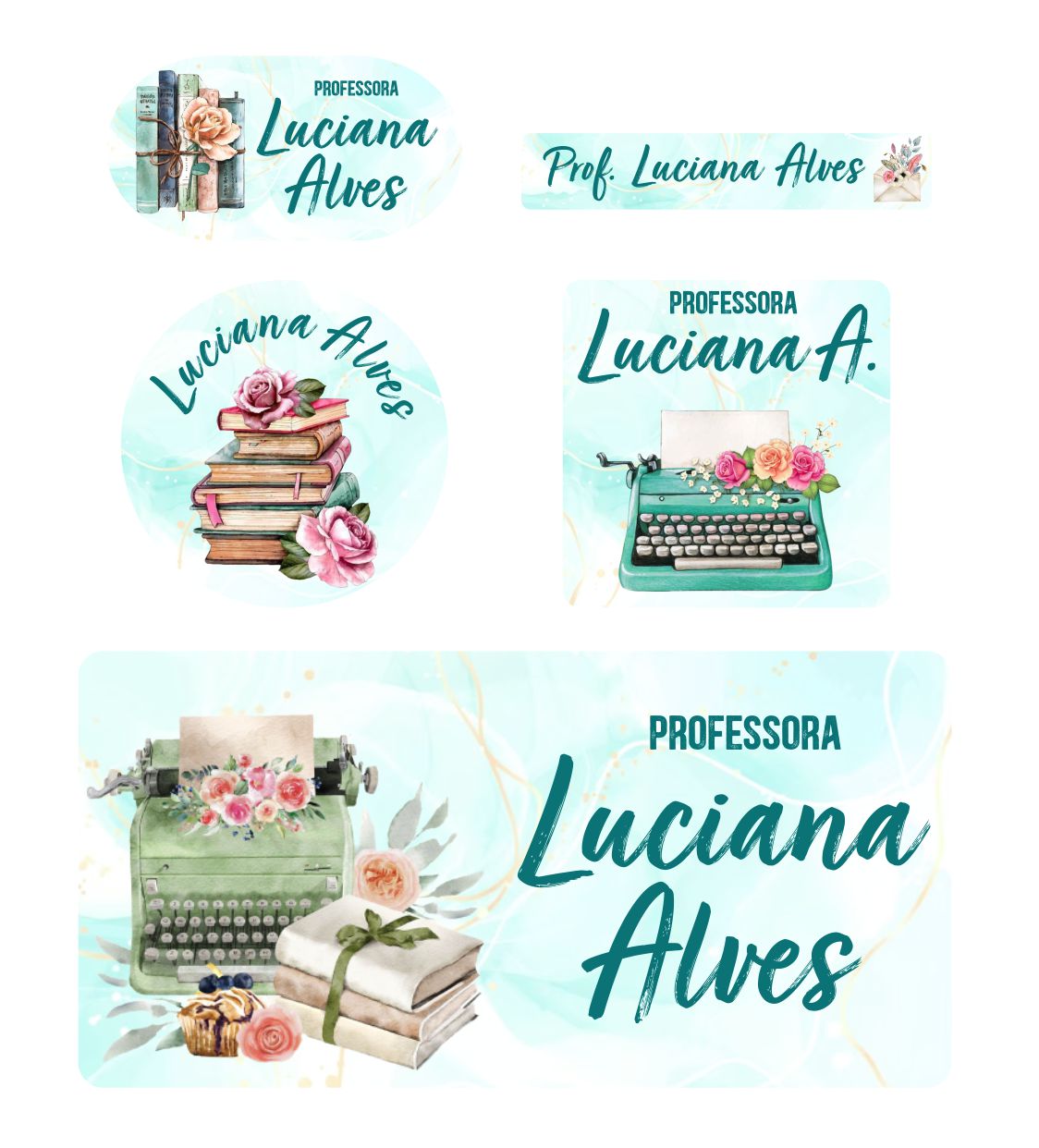 Kits de Etiquetas Escolares KIT AD044 - kit Etiqueta Tema Professora 2 - 1 Unidades