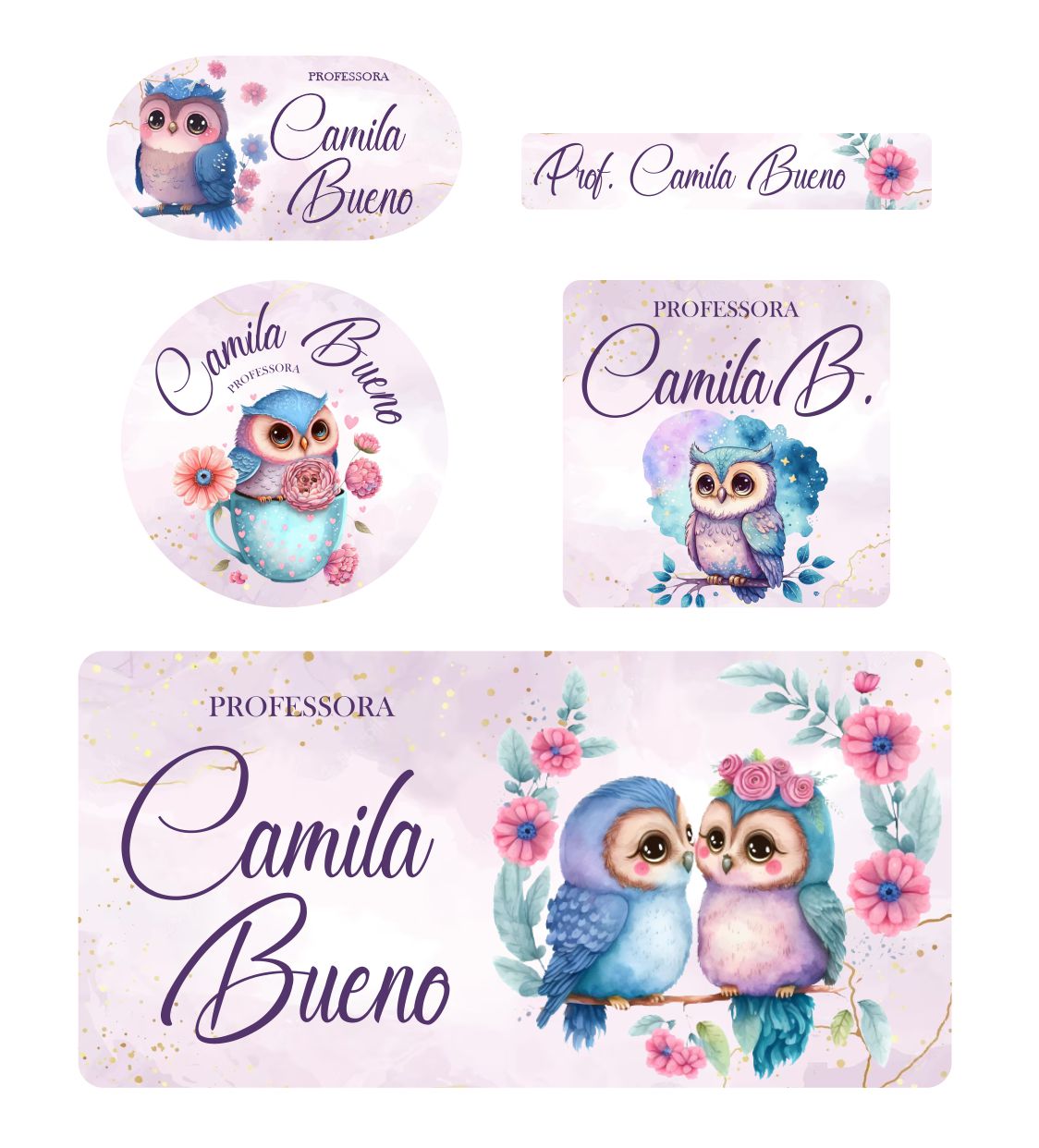 Kits de Etiquetas Escolares KIT AD045 - kit Etiqueta Tema Professora 3 - 1 Unidades